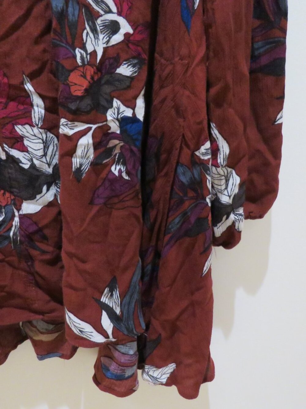 FREE PEOPLE Tree Swing Tunic Dress Electric Orchid Floral Medium Boho Festival - Picture 6 of 13